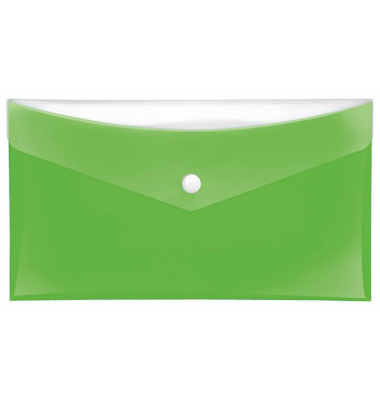 Dokumententasche Velocolor 4571140, Din Lang, gr&uuml;n, PP-Vollkunststoff, Druckknopf