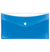 Dokumententasche Velocolor 4571150, Din Lang, blau, PP-Vollkunststoff, Druckknopf