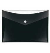 Dokumententasche Velocolor 4550180, Din A5 quer, schwarz, PP-Vollkunststoff, Druckknopf