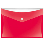 Dokumententasche Velocolor 4550120, A5 quer, rot, PP-Vollkunststoff, Druckknopfverschluss