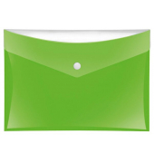 Dokumententasche Velocolor 4550140, A5, gr&uuml;n, PP-Vollkunststoff, Druckknopfverschluss
