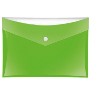 Dokumententasche Velocolor 4550140, A5, gr&uuml;n, PP-Vollkunststoff, Druckknopfverschluss