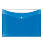 Dokumententasche Velocolor 4530150, Din A4 quer, blau, PP-Vollkunststoff, Druckknopf