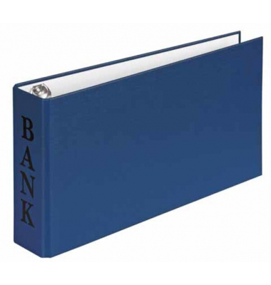 Bankordner VELOCOLOR® 4168350, 1/3 A4 45mm schmal Karton vollfarbig blau