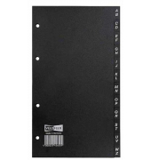 Kunststoffregister 4262000, A bis Z, A5, schwarze Taben, 12-teilig