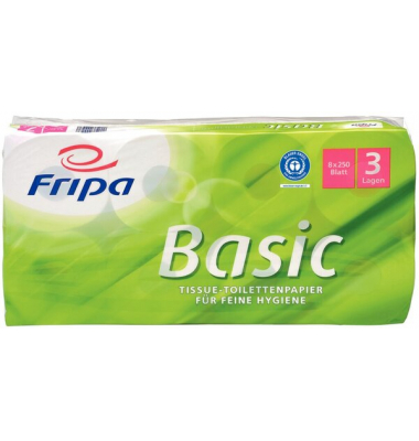 Toilettenpapier Basic 3-lagig RC- Qualität Blumenprägung