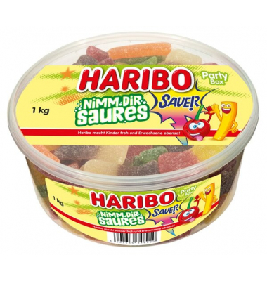 Nimm Dir Saures 1 KG Party Box Saure Fruchtgummi Mischung