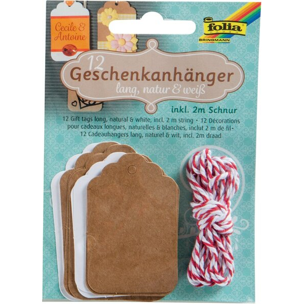 4001868073737 - Geschenkanhänger NATUR&WEISS lang in zwei Größen inkl 2m Schnurr 4001868073737 12 Stück 4001868073737 - Geschenkanhänger NATUR&WEISS lang in zwei Größen inkl 2m Schnurr 4001868073737 12 Stück