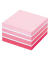 Haftnotizen 2028P, W&uuml;rfel, 76x76mm, farbig sortiert (pink/rosa/orange/weiss), quadratisch