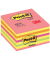 Haftnotizen 2028NP, W&uuml;rfel, 76x76mm, farbig sortiert (pink/gelb/orange/gr&uuml;n), quadratisch