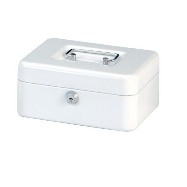 4002390004824 - Geldkassette 200x170x90mm weiß Sicherheitszylinderschloss mit 2 Schlüsseln 4002390004824 Maul