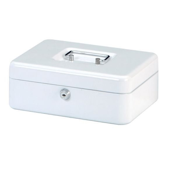 4002390004862 - Geldkassette 250x190x88mm weiß Sicherheitszylinderschloss mit 2 Schlüsseln 4002390004862 Maul