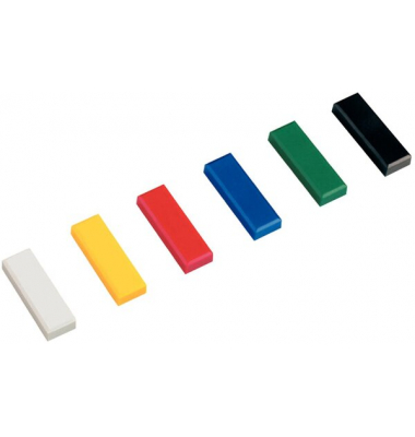 Haftmagnet MAULpro, 6179199, rechteckig, 53x18mm, farbig sortiert, 1kg