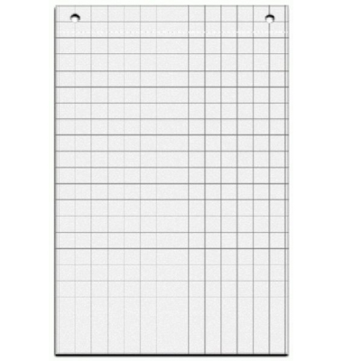 Flipchartblock großkariert weiß 67,5 x 98cm 5 Blöcke