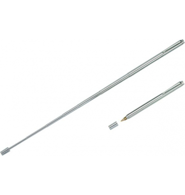 Teleskop-Kugelschreiber chrom 13cm lang, ausziehbar bis 62,5cm