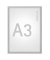 Plakat-Klapprahmen Standard, 6604308, silber, A3, Aluminium