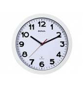 Uhr MAULstep 30RC Funkuhr weiß Wanduhr Kunststoff Rahmen Ø 30cm