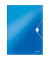 Eckspannmappe WOW 45990036, A4 blau metallic Polypropylen (PP) 80g, f&uuml;r ca. 150 Blatt  (80 g/m&sup2;), mit 3 Einschlagklappen