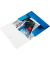 Eckspannmappe WOW 45990036, A4 blau metallic PP 80g, mit 3 Einschlagklappen