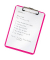 Klemmbrett WOW 3971-00-23, A4, pink metallic, Polystyrol, inkl Aufhängeöse