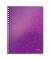 Collegeblock 4638-00-62 WOW, Muster, kariert / kariert Rand beidseitig, A4, 80g, violett, 80 Blatt