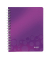 Collegeblock 4641-00-62 WOW, Muster, kariert / kariert Rand beidseitig, A5, 80g, violett, 80 Blatt