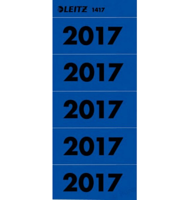 Jahreszahlen 1417-00-35, 2017, blau, 60x25,5mm, selbstklebend