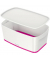 Aufbewahrungsbox MyBox 5229-10-23, 5 Liter mit Deckel, für A5, außen 318x191x128mm, Kunststoff weiß/pink