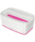 Aufbewahrungsbox MyBox 5229-10-23, 5 Liter mit Deckel, für A5, außen 318x191x128mm, Kunststoff weiß/pink