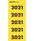 Jahreszahlen 1421-00-15, 2021, gelb, 60x25,5mm, selbstklebend