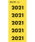 Jahreszahlen 1421-00-15, 2021, gelb, 60x25,5mm, selbstklebend