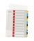 Kunststoffregister Cosy 1247-00-00, 1 bis 10, A4+, 0,30 mm, farbige Taben, 10-teilig