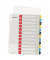 Kunststoffregister Cosy 1248-00-00, 1 bis 12, A4+, 0,30 mm, farbige Taben, 12-teilig