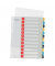 Kunststoffregister Cosy 1248-00-00, 1 bis 12, A4+, 0,30 mm, farbige Taben, 12-teilig