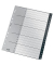 Kunststoffregister recycle 1211-00-00, 1 bis 20, A4, 115&micro;m, schwarze Taben, 20-teilig