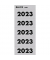 Jahreszahlen 1423-00-85, 2023, grau, 60x25,5mm, selbstklebend