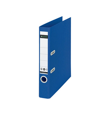 Ordner Recycle 1019-00-35, A4 50mm schmal Karton vollfarbig blau
