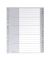 Kunststoffregister 1260 1260-00-00, A bis Z, A4+, 120µm, graue Taben, 20-teilig