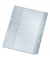 Kunststoffregister 1265-00-00, A bis Z, A5, 120µm, graue Taben, 20-teilig + Deckblatt