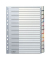 Kunststoffregister 1274 1274-00-00, 12-teilig blanko, A4+, 120µm, farbige Fenstertaben, 12-teilig