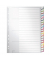 Kunststoffregister 1278-00-00, 20-teilig blanko, A4+, 120µm, farbige Fenstertaben, 20-teilig