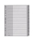 Kunststoffregister 1280 1280-00-00, 1 bis 10, A4+, 120µm, graue Taben, 10-teilig