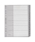 Kunststoffregister 1281-00-00, 1 bis 31, A4+, 120&micro;m, graue Taben, 31-teilig