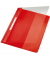 Schnellhefter Exquisit 4194-00-25, A4 überbreit, rot, Polyvinylchlorid (PVC), Vorderdeckel transparent