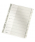Kartonregister 4324-00-00, 1 bis 10, A4, 160 g/m&sup2;, graue Taben, 10-teilig