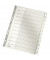 Kartonregister 4325-00-00, 1 bis 12, A4, 160 g/m², graue Taben, 12-teilig