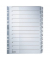 Kartonregister 4325-00-00, 1 bis 12, A4, 160 g/m², graue Taben, 12-teilig