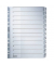 Kartonregister 4325-00-00, 1 bis 12, A4, 160 g/m², graue Taben, 12-teilig