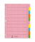 Kartonregister 4340-00-00, 10-teilig blanko, A4, 130 g/m², farbige Taben, 10-teilig