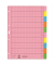Kartonregister 4340-00-00, 10-teilig blanko, A4, 130 g/m², farbige Taben, 10-teilig